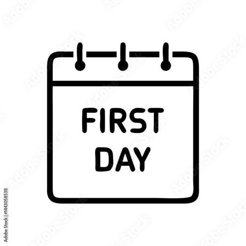 calendar 1st day on transparent background for web and graphic design