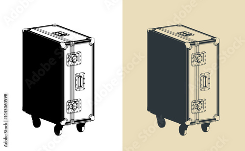 Concert equipment transportation wheeled box