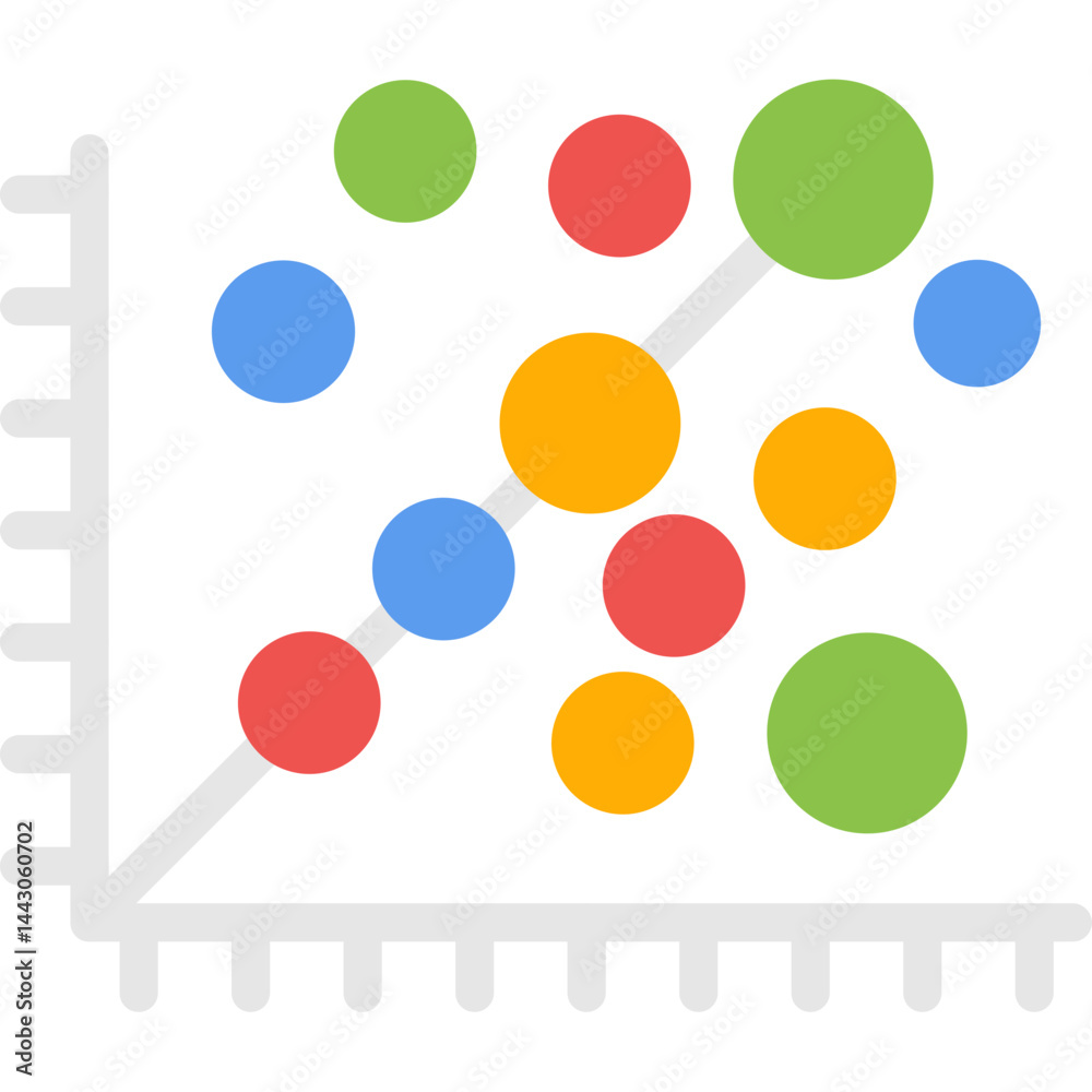 Scatter Plot Flat Icon Scatter Plot Flat Icon