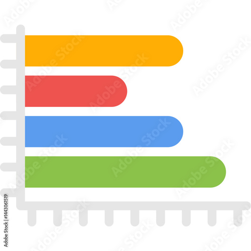 Comparison Bar Chart Flat Icon