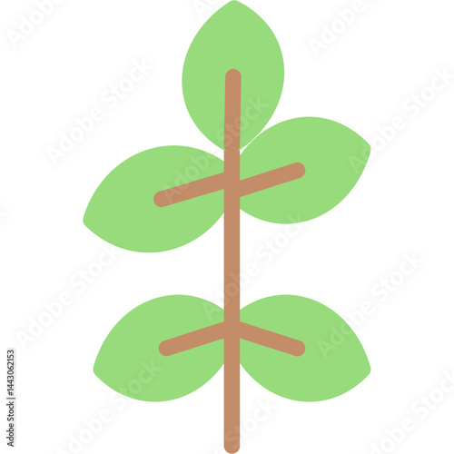 Wheat Stalk Flat Icon