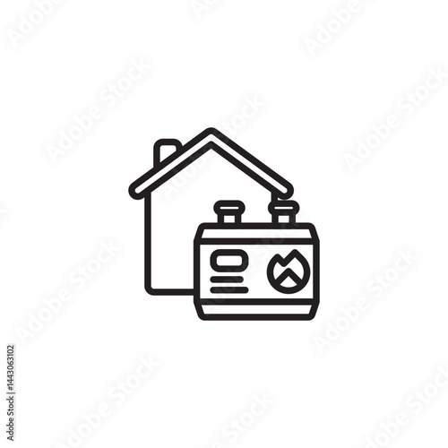 An icon depicts a house with a chimney standing behind a tank labeled "OIL" and featuring a flame symbol.
