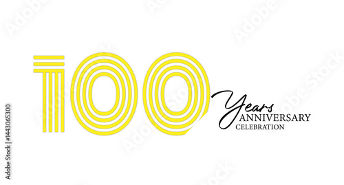 Celebrate a century of achievement with this simple and elegant design that marks 100 years of anniversary celebration.