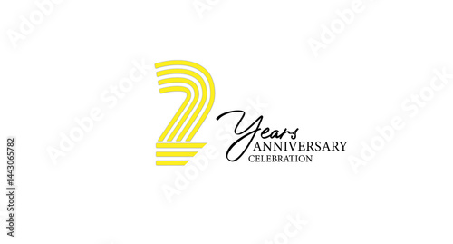 Celebrating the Second Anniversary: A milestone marked with a stylized '2' and elegant lettering on a clean background.