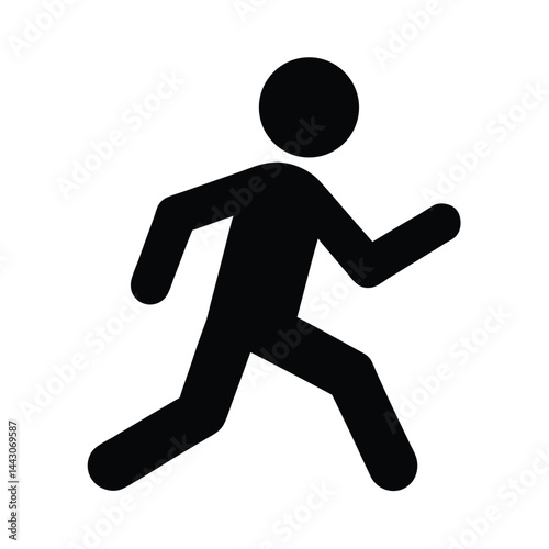 color run participant icon silhouette vector illustration