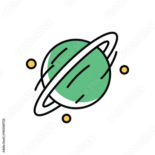 Saturn Icon vector stock illustration