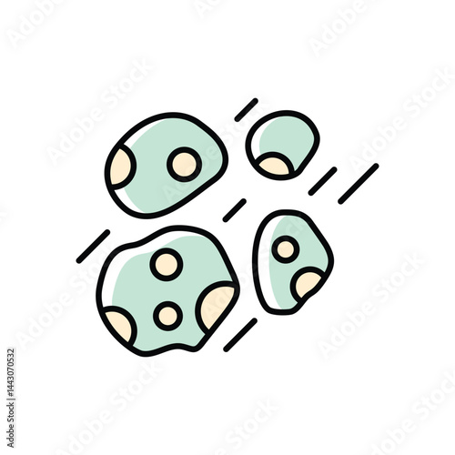 Asteroids Icon vector stock illustration