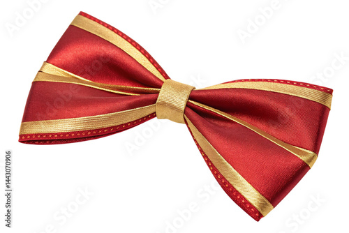 red bow isolated on white background