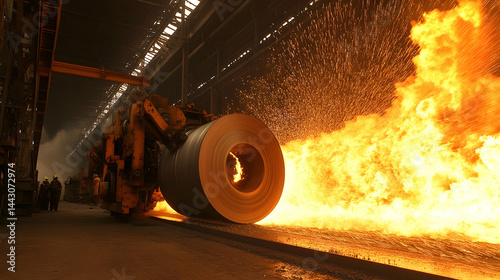 Steel coil quenching in factory