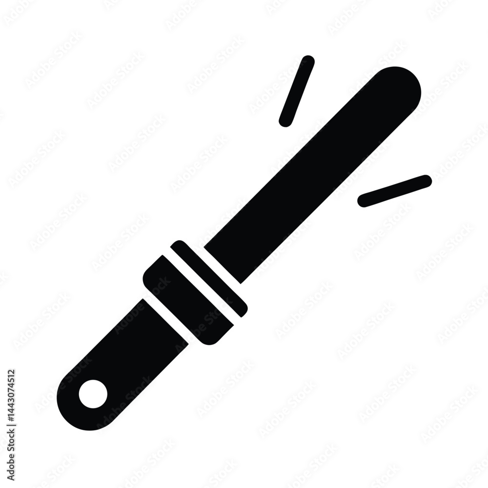 glow stick icon silhouette vector illustration glow stick icon silhouette vector illustration