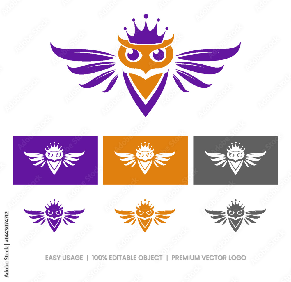 Obraz premium Owl shape logo