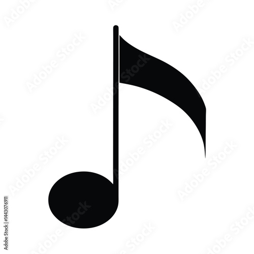 music note icon silhouette vector illustration