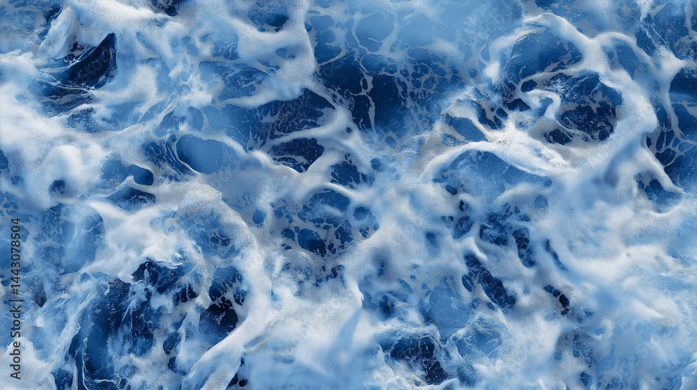 Obraz premium Blue water in movement textur