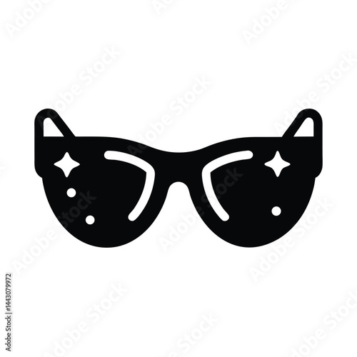 party sunglasses icon silhouette vector illustration