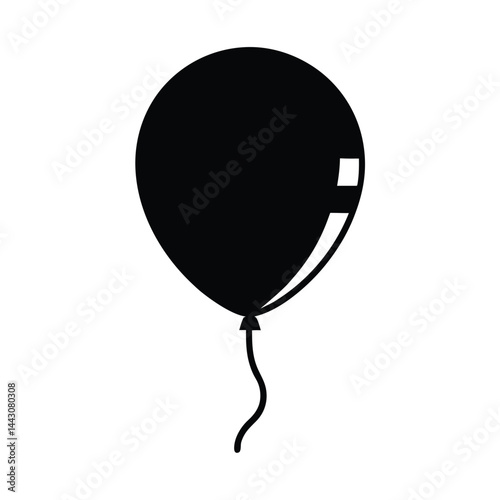 rainbow party balloon icon silhouette vector illustration