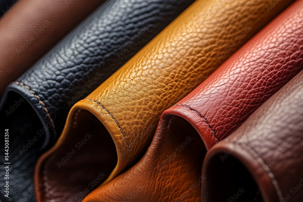 Luxurious leather texture with rich color and detailed grain.