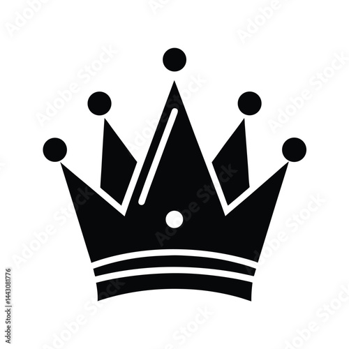 birthday crown icon silhouette vector illustration