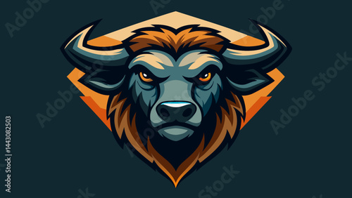 Vector art of a bull's head shows an angry, tribal design with a skull-like face, hinting at death and a scary, demonic beast