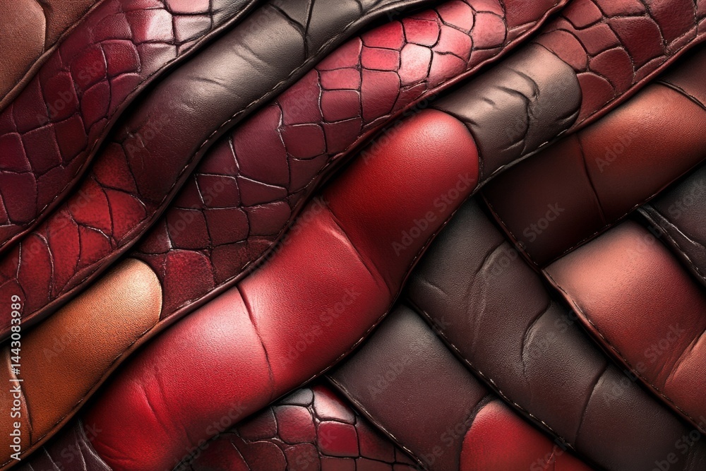 Luxurious leather texture with rich color and detailed grain.