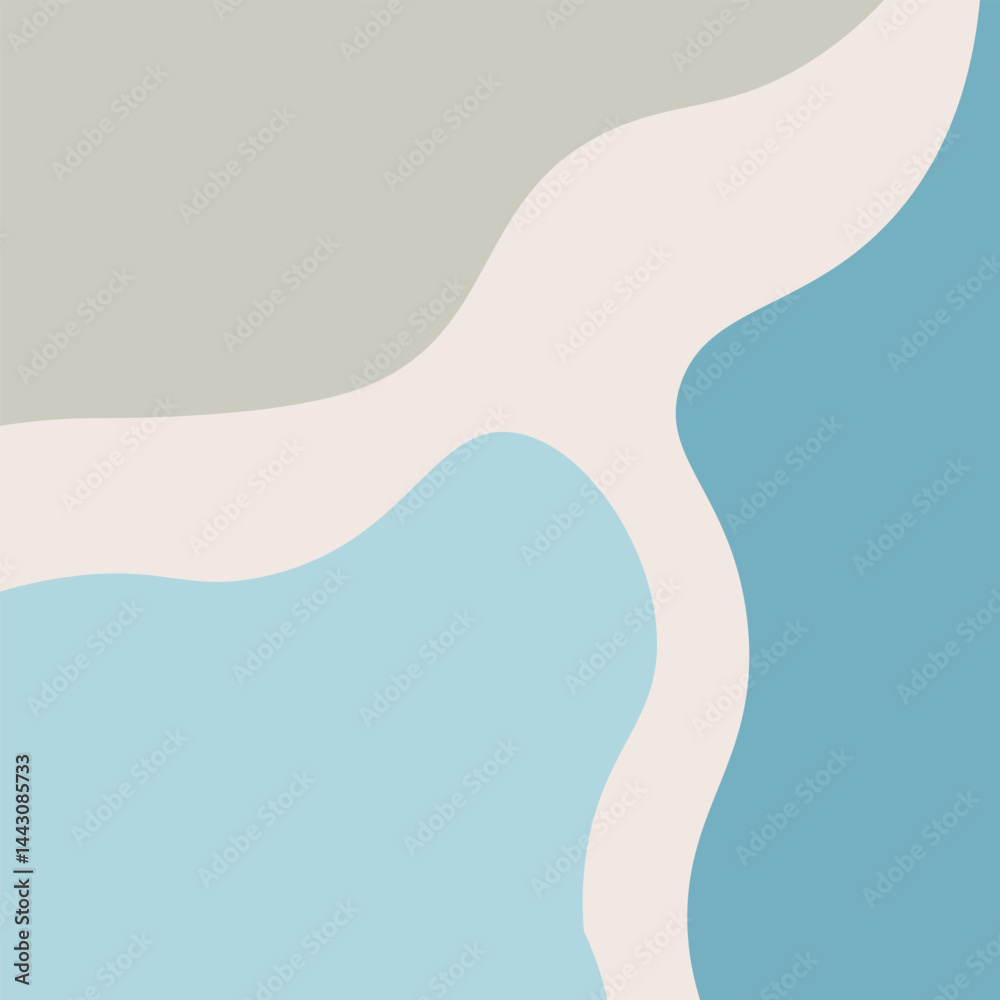 Abstract organic shapes in soft neutral and blue tones form a fluid, wavy composition. Perfect for modern backgrounds, digital artwork, or minimalist creative designs. Abstract organic shapes in soft neutral and blue tones form a fluid, wavy composition. Perfect for modern backgrounds, digital artwork, or minimalist creative designs.