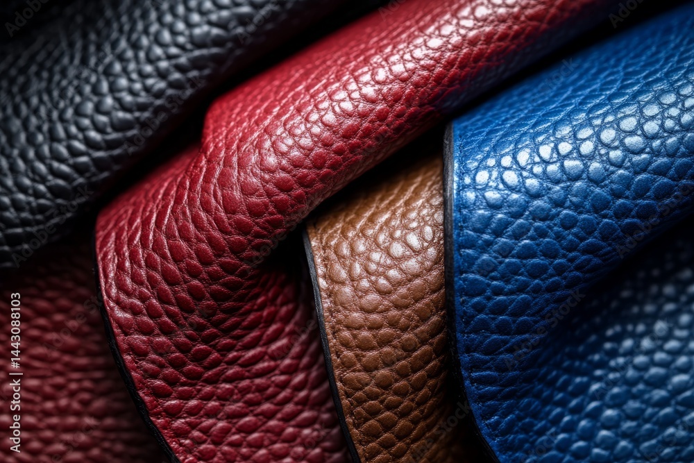 Luxurious leather texture with rich color and detailed grain.
