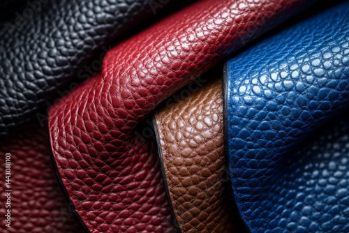 Obraz na płótnie Luxurious leather texture with rich color and detailed grain. w salonie