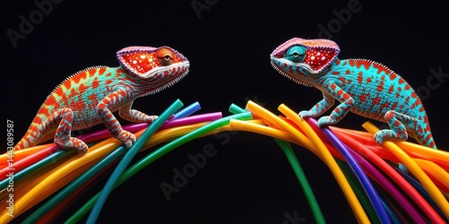 colorful chameleon
