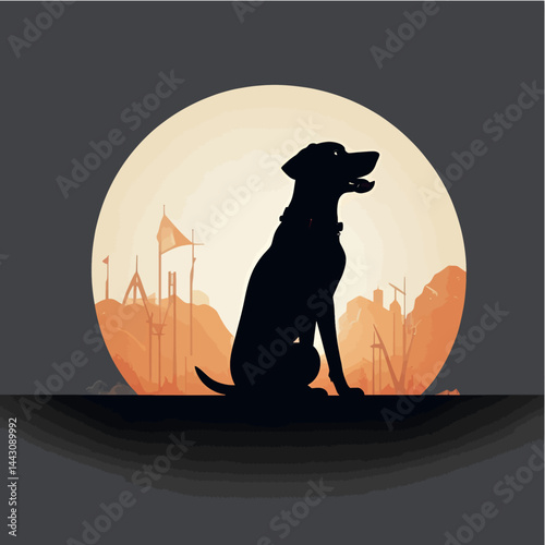 Silhouette_of_a_Loyal_Dog_Sitting_Against_a_Sunset_or_Moon_Unique_Artistic_Illustration_with_Warm_Orange_Tones_and_Dark_Foreground_Ideal_for_Pet_Lovers_or_Art_Collectors