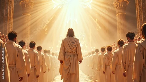 The throne room of God, Jesus Christ and the saints