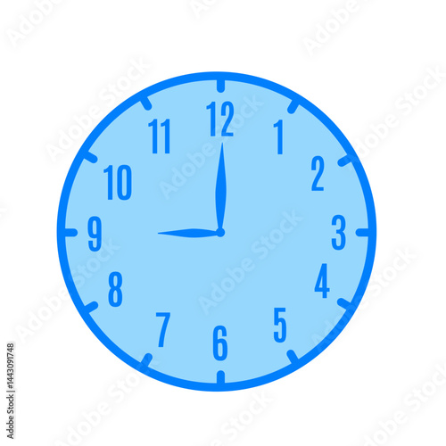 9 o'clock duo tone icon 