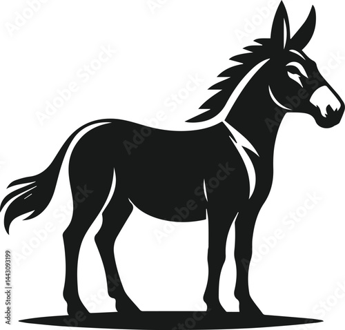 Vector silhouette of a mule