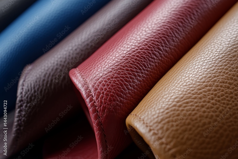 Luxurious leather texture with rich color and detailed grain.