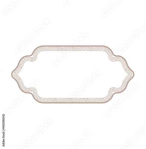 Eslimi Tazhib Iranian Art Design Text Box Floral Vector