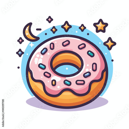 dessert, bakery, sweet, food, donut, snack, pastry, sugar, delicious, icing, breakfast, doughnut, tasty, glazed, chocolate, isolated, round, cake, sprinkles, donuts, cream, eat, pink, colorful, candy,