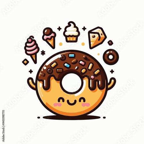 dessert, bakery, sweet, food, donut, snack, pastry, sugar, delicious, icing, breakfast, doughnut, tasty, glazed, chocolate, isolated, round, cake, sprinkles, donuts, cream, eat, pink, colorful, candy,