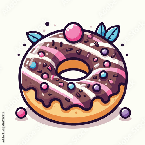 dessert, bakery, sweet, food, donut, snack, pastry, sugar, delicious, icing, breakfast, doughnut, tasty, glazed, chocolate, isolated, round, cake, sprinkles, donuts, cream, eat, pink, colorful, candy,