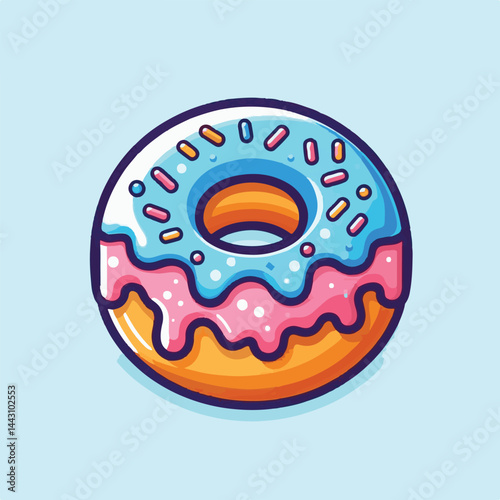 dessert, bakery, sweet, food, donut, snack, pastry, sugar, delicious, icing, breakfast, doughnut, tasty, glazed, chocolate, isolated, round, cake, sprinkles, donuts, cream, eat, pink, colorful, candy,