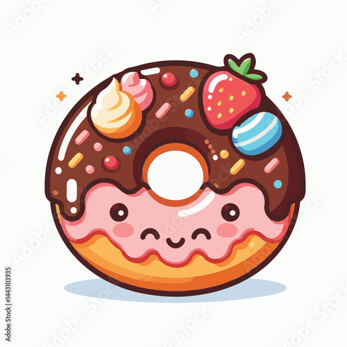 dessert, bakery, sweet, food, donut, snack, pastry, sugar, delicious, icing, breakfast, doughnut, tasty, glazed, chocolate, isolated, round, cake, sprinkles, donuts, cream, eat, pink, colorful, candy,