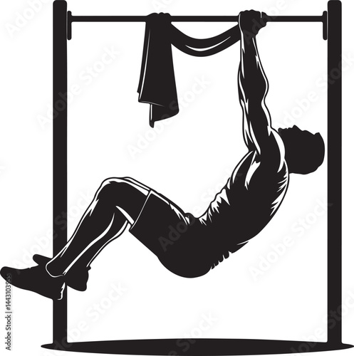 Calisthenics hanging vector