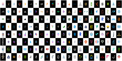 mega logo design collection. collection of many creative abstract logos
