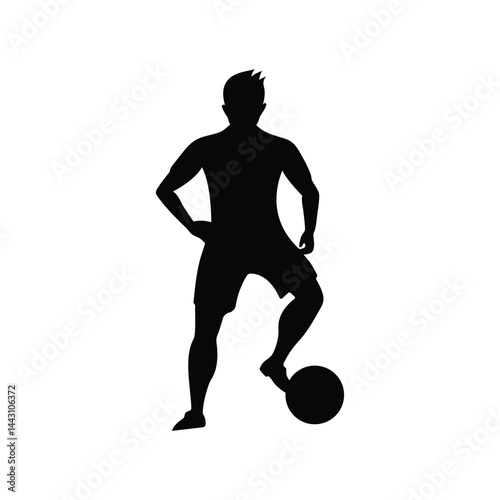 football player silhouette vector symbol isolated on white background