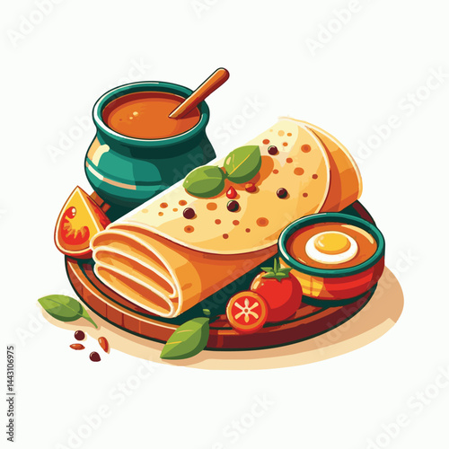 food, chutney, indian, meal, traditional, restaurant, delicious, dosa, healthy, asian, breakfast, sambar, cuisine, sambhar, masala dosa, india, spicy, vegetarian, plate, masala, kerala, curry, served,