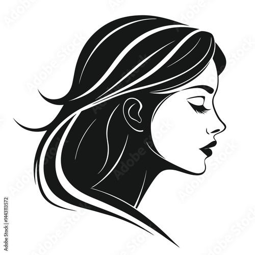 a-minimalistic-black-silhouette-of-a-woman-s-face-.eps