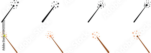 magic wand symbol icon in vector