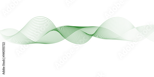 green Bg, abstract wavy background. Abstract background with white waves design and also use for wallpaper.	