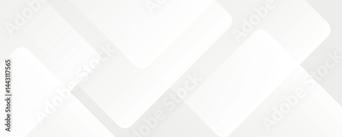 white geometric abstract background overlap layer on bright space with rounded rhomb effect decoration