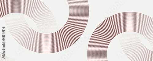 Abstract white background with red circle lines. Digital future technology concept. vector illustration.