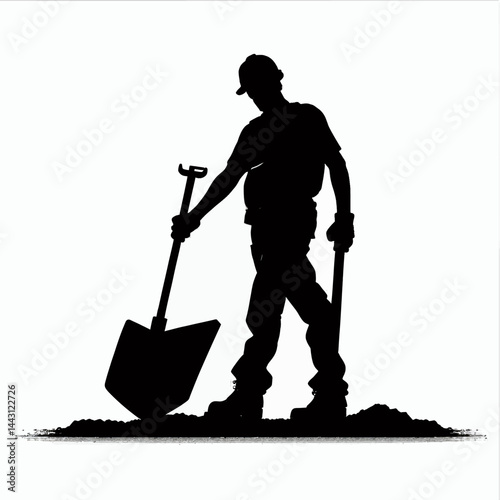 Construction_Worker_Silhouette_with_Shovel_and_Pickaxe_on_Site_Labor_Day_Image_Professional_Tradesman_at_Work_Black_and_White_Graphic_of_a_Digger