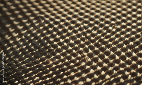 Obraz na płótnie Close-up view of intricately woven fibers, perfect for illustrating craftsmanship and texture w salonie