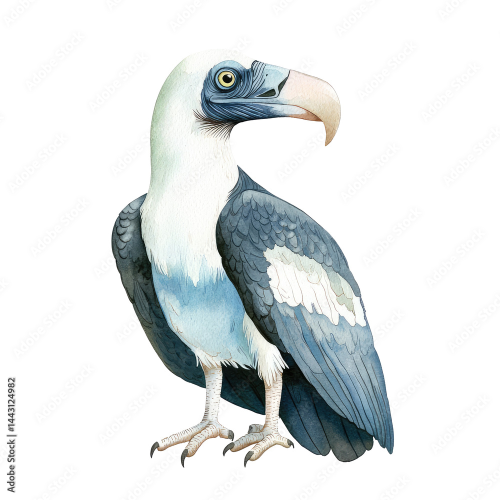 Obraz premium Isolated Vulture with Unique Features and Colorful Plumage on a Transparent background